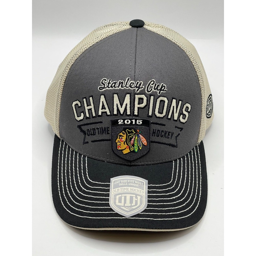 NWOT Chicago Blackhawks Old Time Hockey 2015 Stanley Cup Champs Hat Cap SnapBack